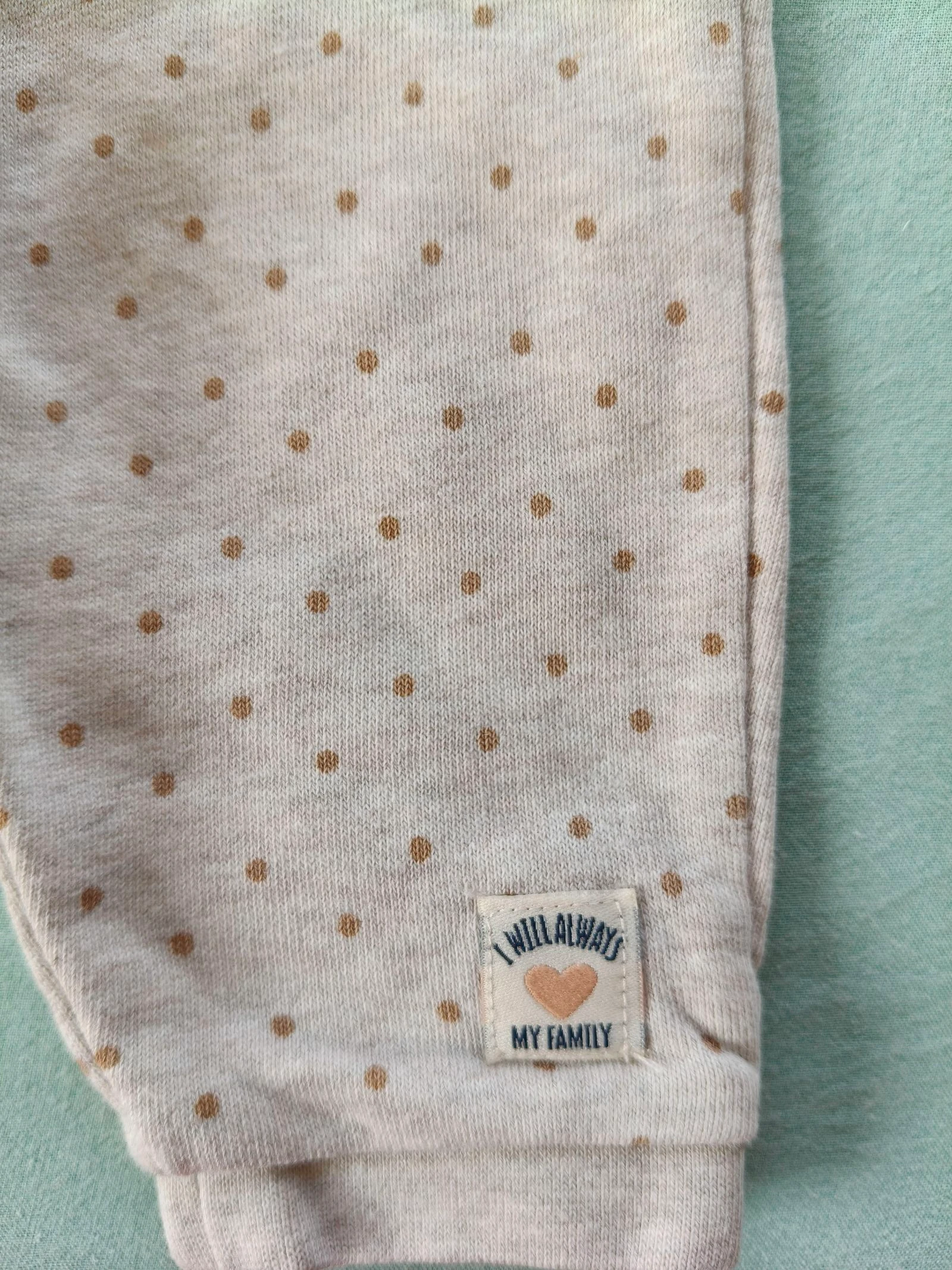 Pantalón abrigado para niña C&A beige con lunares 74 cm – photo 2